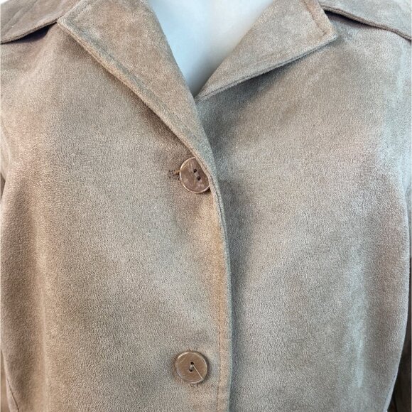 TCM Womens Camel Button-Up Jacket With Lace-Up Sleeve Detail Size 42 - Picture 4 of 8